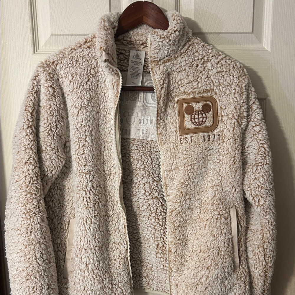 Disney Sherpa Jacket with Embroidered Patch